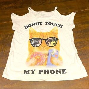 Cat Cold Shoulder Tshirt